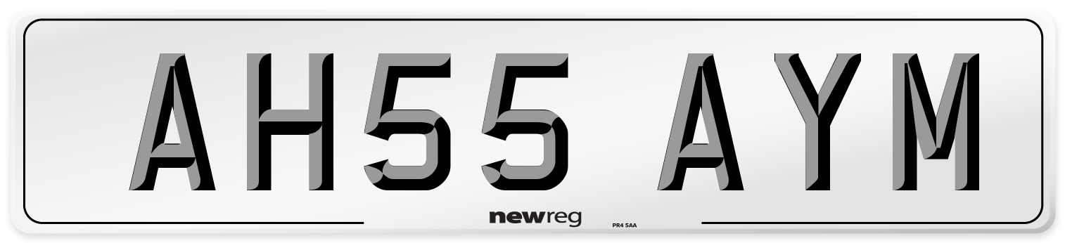 AH55 AYM Number Plate from New Reg